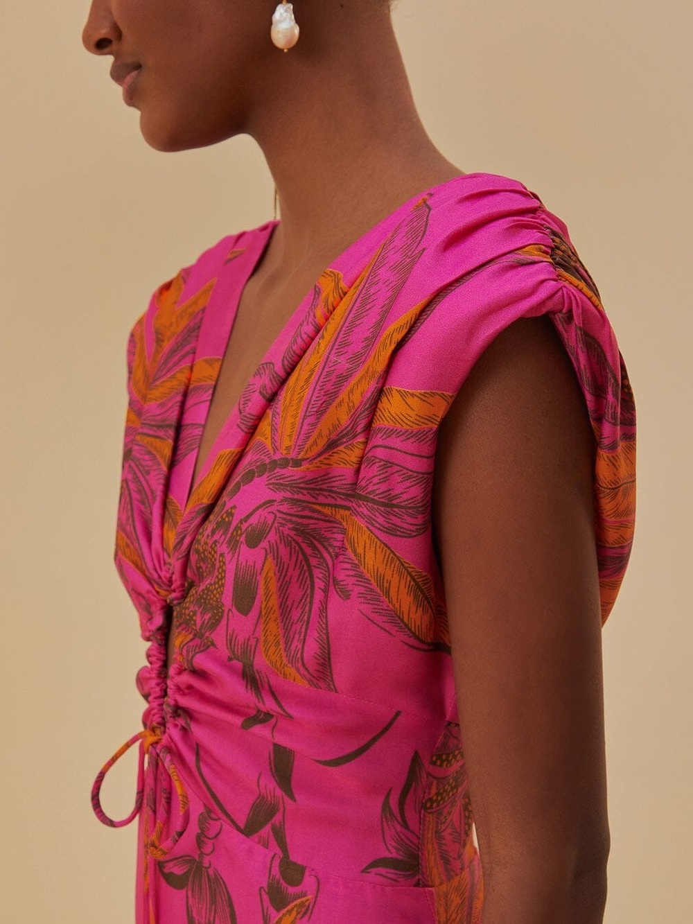 FARM RIO pink beach maxi dress - Picture 2 of 8